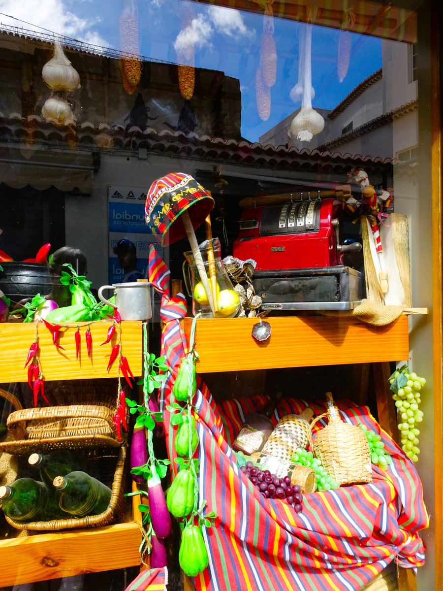 The historic quarter of Funchal is lively. Cafés and bars, tables and chairs spill into the streets, where shops sell goods in the Portuguese colours: red, green, yellow, white, and blue.
Blog post: wordloft.co.uk/blog/fabulous-…
#shops #funchal #madeira #portugal