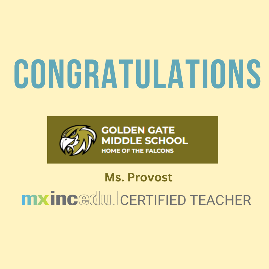 CCAcademies's tweet image. Big shoutout to Ms. Provost at Golden Gate Middle—now a Certified mxINC Teacher! Way to go, Falcons! 🦅💛 @UncharteredLearning @collierschools @CCPS_CTE #EntrepreneurshipMindset