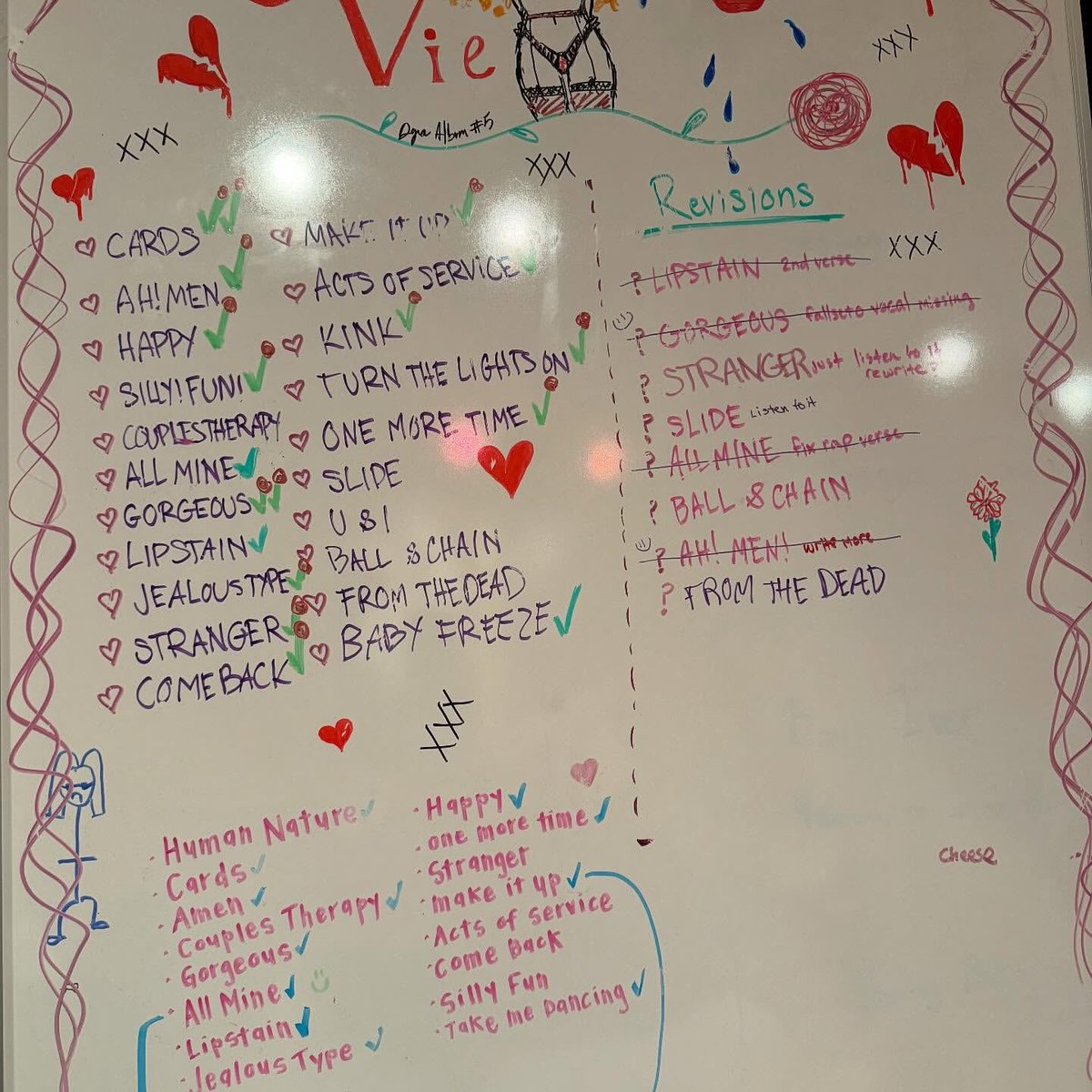 Doja Cat’s manager shares all song titles recorded during #Vie sessions.