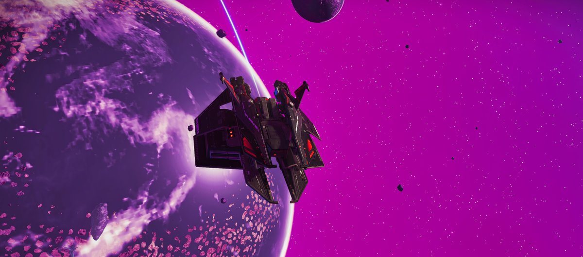 LabelleImage's tweet image. I&apos;ve been deep diving into No Man&apos;s Sky for the past couple of weeks.  This game is a masterpiece and if you are into space exploration, Hello games have been perfecting this game for almost a decade now and you can tell.  These hard to find Sentinel ships are really cool looking…