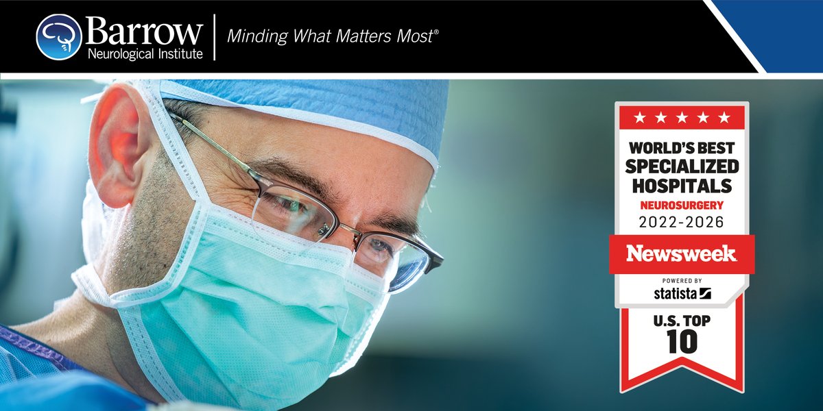 Pleased to share that <a href="/BarrowNeuro/">BarrowNeurological</a> has been named one of the World's Best Specialized Hospitals for #Neurosurgery by <a href="/Newsweek/">Newsweek</a> for the 5th consecutive year. The Institute is No. 1 in the Southwest, No. 10 in the country, &amp; No. 15 in the world. Learn more: bar.rw/newsweek2026