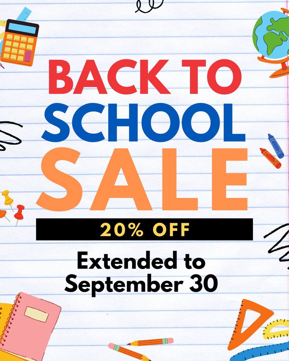 ⏰ Final days of our #BackToSchool Sale!

Take 20% off selected items to support your classroom or school—don’t miss out!

👉 hubs.ly/Q03Lb8sY0

#DrivenToHeal