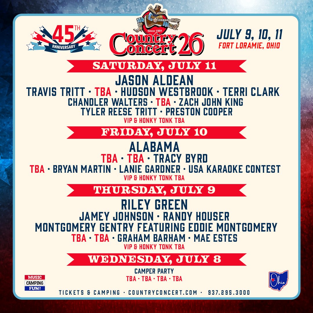 Friday, July 10th I'll be at Country Concert '26 so grab your tix when they go up on November 24th 🔥

More info: bit.ly/BMCountryConce…