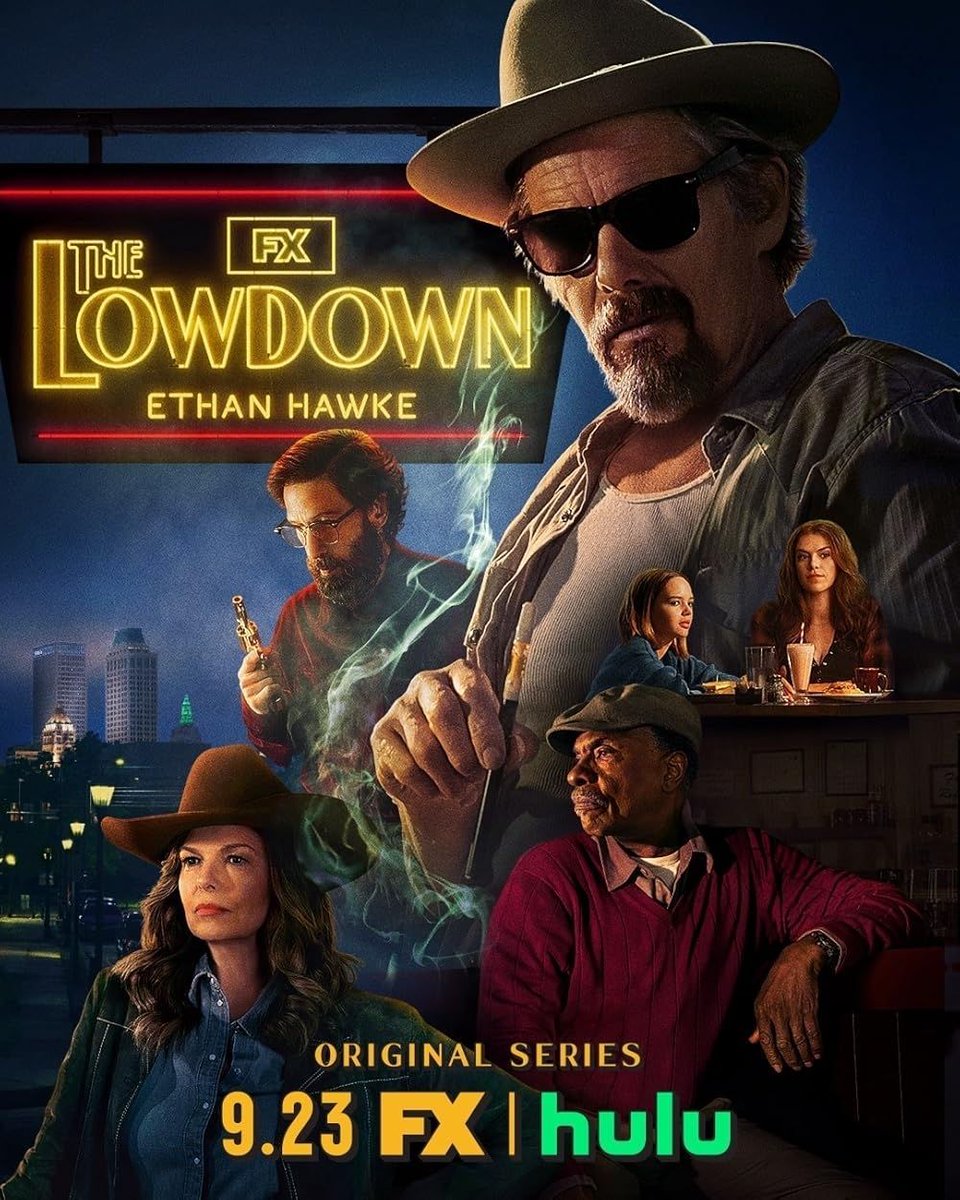 JLoganAustin's tweet image. The Lowdown on FX reminds me of a 70’s New Age Hollywood story. It’s really fun! Ethan Hawke is awesome. Worth the watch this weekend ✅👍🏼 #TheLowdown #FX