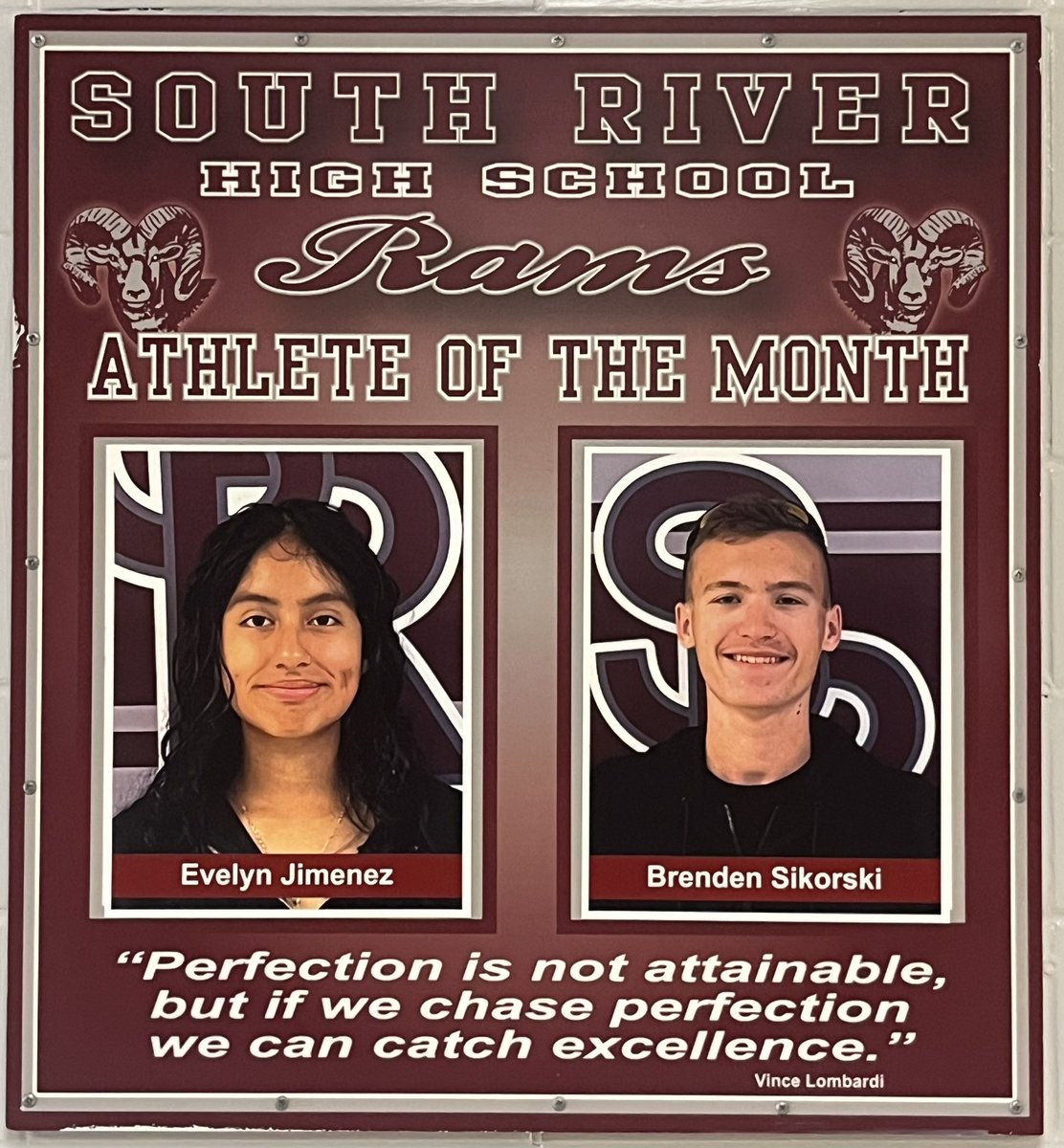 Congratulations to Evelyn Jimenez and  Brenden Sikorski who were selected as the Athletes of the Month for Girls’ &amp; Boys’ Cross Country!