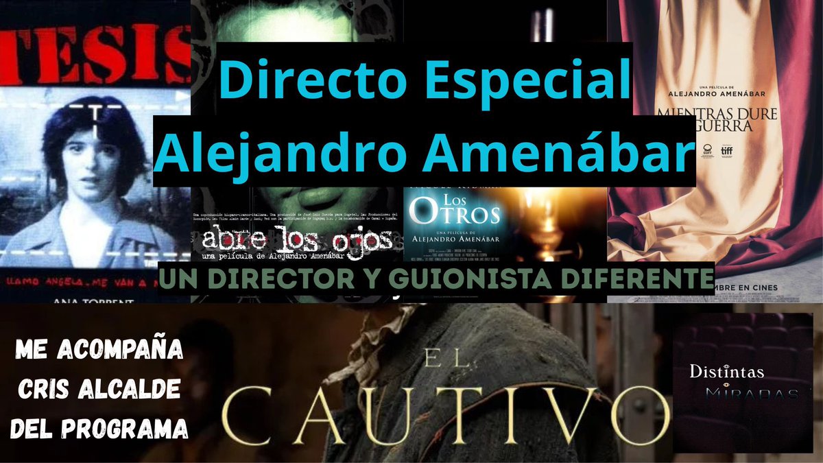 Ya podéis ver diferido el directo Especial Alejandro Amenabar de ayer con <a href="/Cris_alsa/">Cris</a> a quien agradezco su tiempo y disposición. #YouTube 👇👇

youtube.com/live/3L7Ynw-yn…
