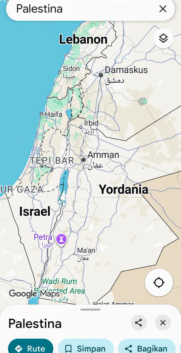 Dear <a href="/googlemaps/">Google Maps</a> <a href="/Google/">Google</a> please write the name #Palestina  in your Map #freedompalestine #FreePalestine <a href="/UN/">United Nations</a> <a href="/prabowo/">Prabowo Subianto</a> <a href="/muhammadiyah/">Muhammadiyah</a> <a href="/MhmdAlissa/">Mohammed Al-Issa محمد العيسى</a> <a href="/asmanadia/">Asma Nadia</a> <a href="/AlissaWahid/">Alissa Wahid</a> <a href="/c/">c</a>