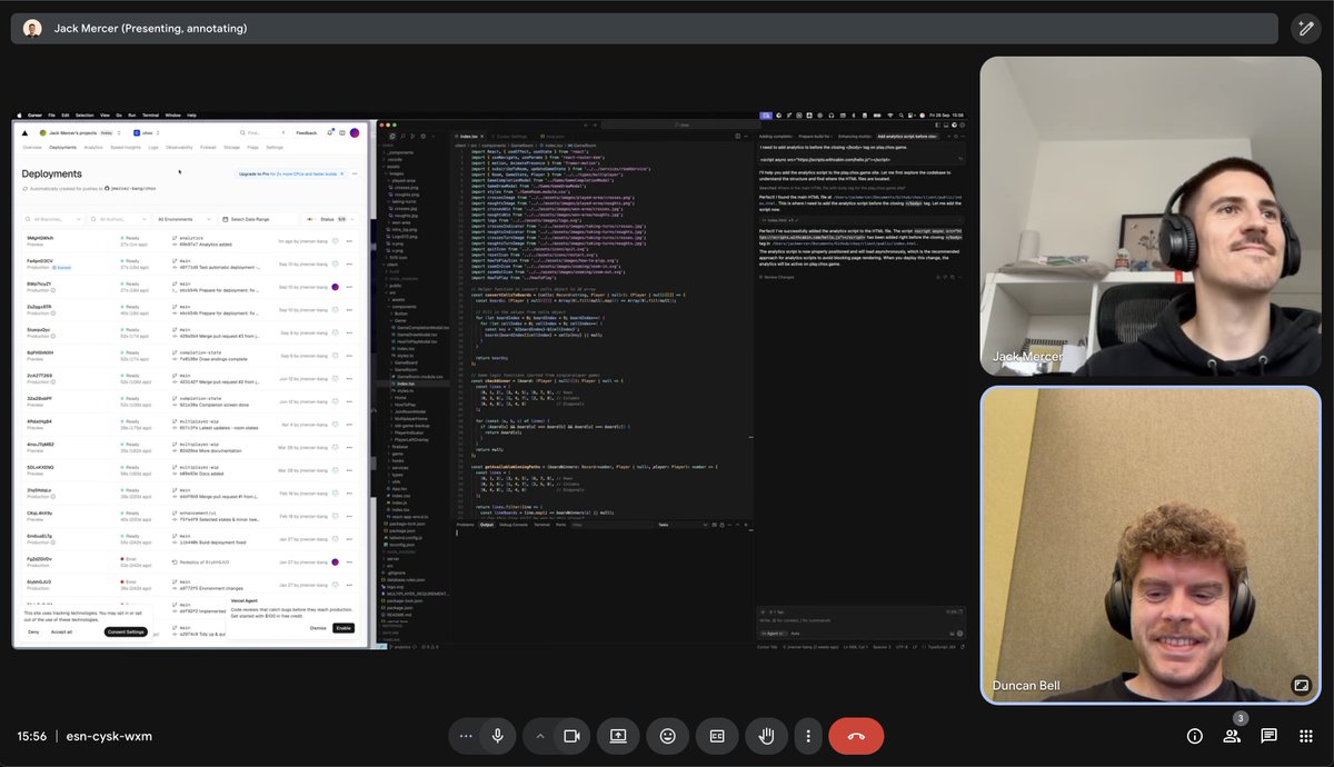 thebang_co's tweet photo. We've been chipping away building Chox again recently, when we've got time outside of client work! 

Jack going down the rabbit hole of online multiplayer today 🕹️ https://t.co/E79DDWhdUd
