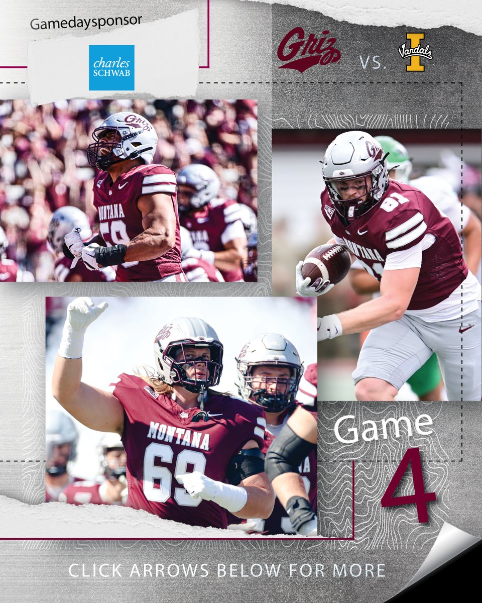Get dialed in for kickoff with this week's edition of the Grizzly Game Day Program presented by Charles Schwab ⬇️

📰 gogriz.com/publications

#GoGriz
