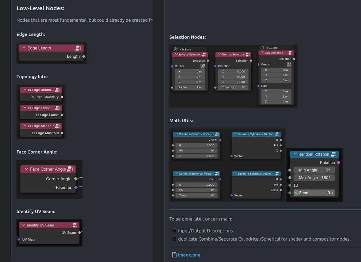 Nahuel_Belich's tweet image. Very big commit in #blender #GeometryDash 5.0 alpha. 
&quot;New essential assets for Blender 5.0&quot;
-Array node
-Instance on elements
- lots low level compound nodes 
by Simon Thommes Hans Goudey
projects.blender.org/blender/blende…
