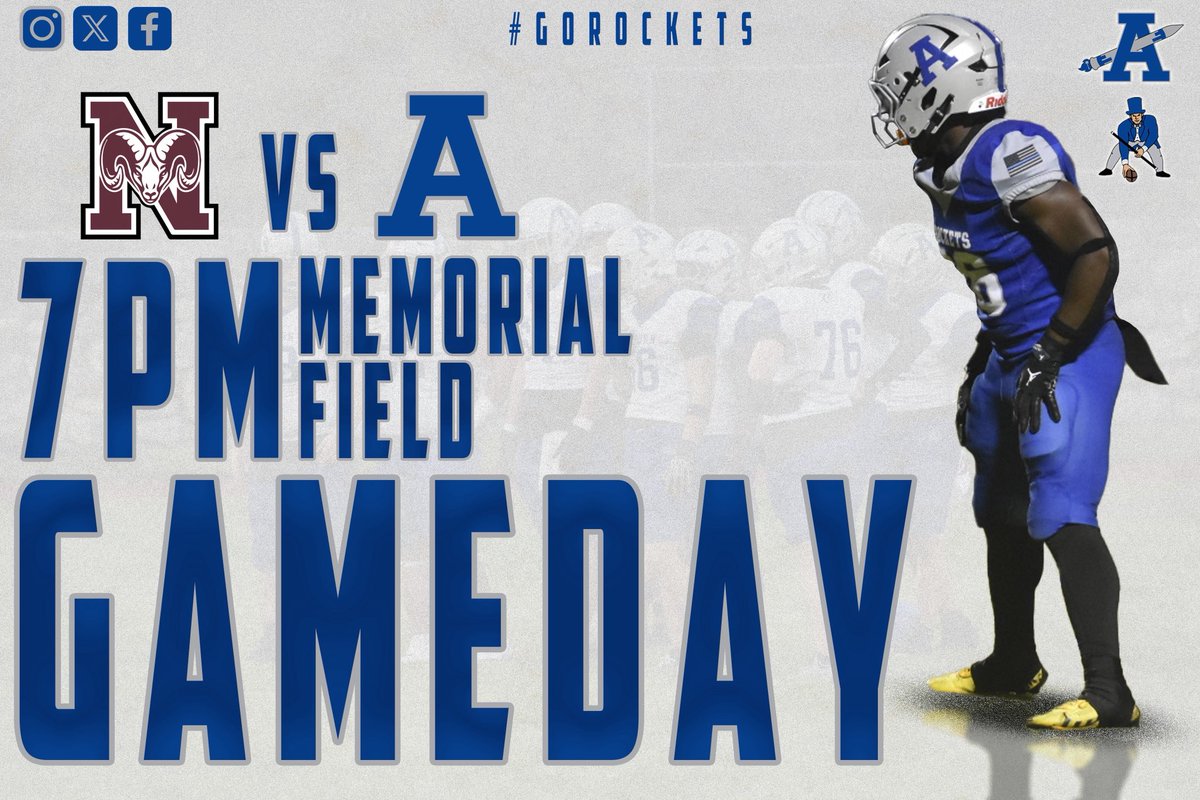 AuburnRocketsFB's tweet image. 𝑮𝑨𝑴𝑬𝑫𝑨𝒀 🚀

🆚 Northbridge
📍Home - Memorial Field 
🕖 7:00 PM
👔 🔵 on 🔵

@tgsports 

#LetsGoRockets