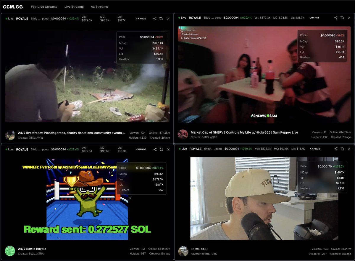 adi | NlNJA π₯· π¨ (@adidogceo) on Twitter photo if we build charts, swap, and everything on top of the video player as components
the UI will simply just be a bunch of video players that are individual trading terminals for that unique stream
now we can have multi-view with charts+swaps all native to each panel in this form if we build charts, swap, and everything on top of the video player as components
the UI will simply just be a bunch of video players that are individual trading terminals for that unique stream
now we can have multi-view with charts+swaps all native to each panel in this form