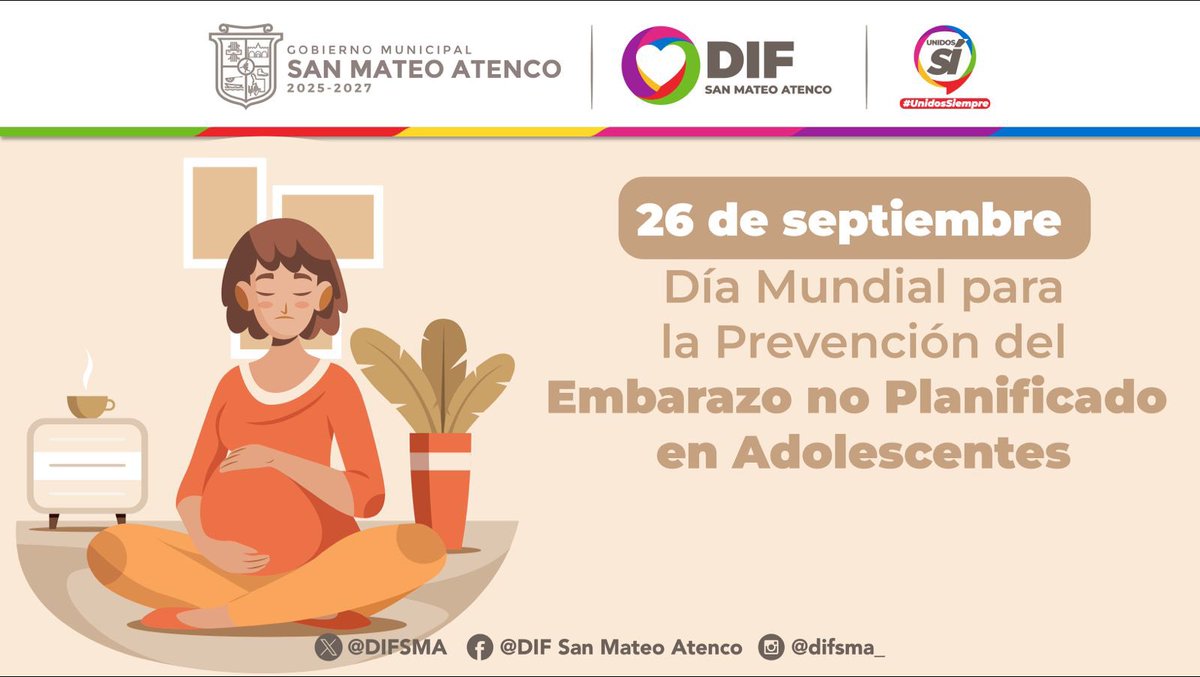 El embarazo no planificado en #Adolescentes, trae consigo diversos problemas de salud física y emocional, aumenta la deserción escolar y dificulta el proyecto de vida.
#AcércateATuDIF.
#SomosFamiliarmenteResponsables