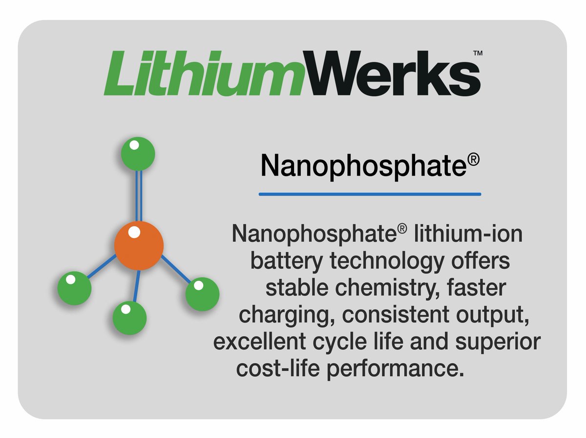 LithiumWerks's tweet image. Nanophosphate® Lithium-ion Advantage
lithiumwerks.com/products/techn…