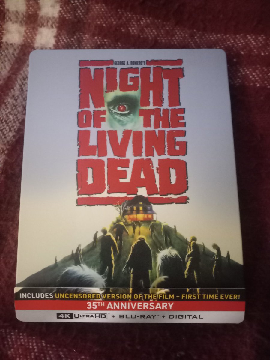 eric_hayden2's tweet photo. Got this in the mail this morning. Very excited to own this new edition of the remake of Night of the Living Dead. This was the first zombie film I saw when I was a teen. #RIPTonyTodd https://t.co/ET7N9DZqCc