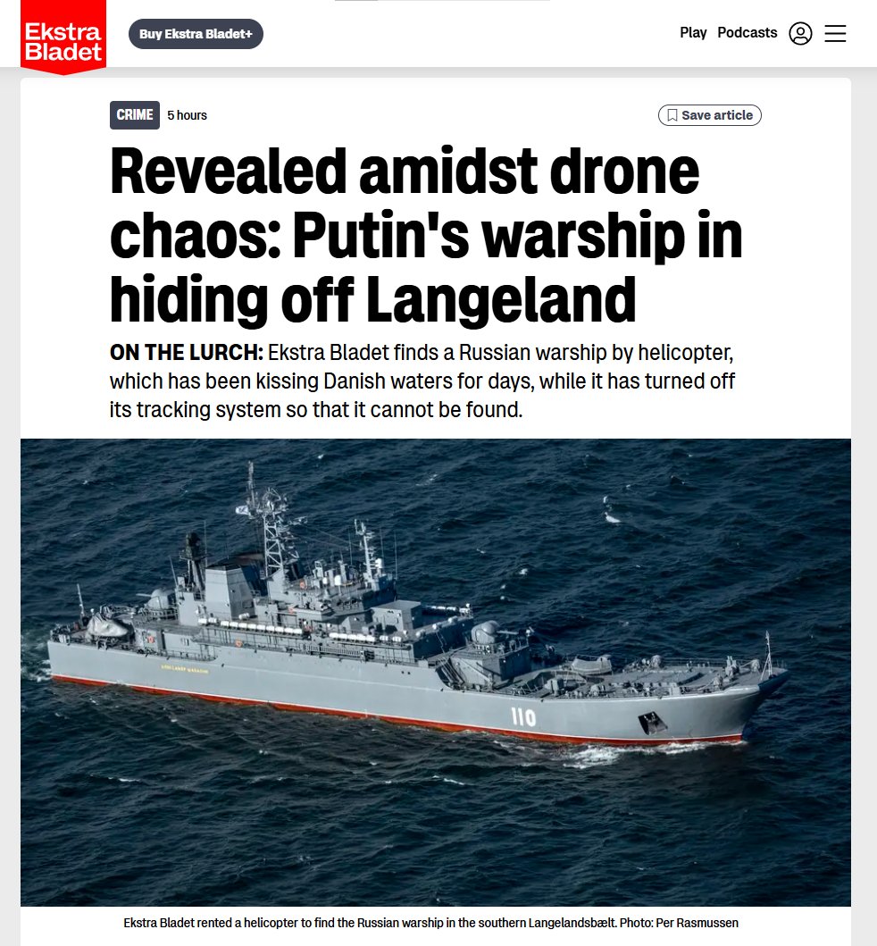 BowesChay's tweet image. So as "Russian" drones lit up like Christsmas trees watch their Air bases, "Putin" is now "hiding" Warships in Denmark. 

How do you hide a Warship?
