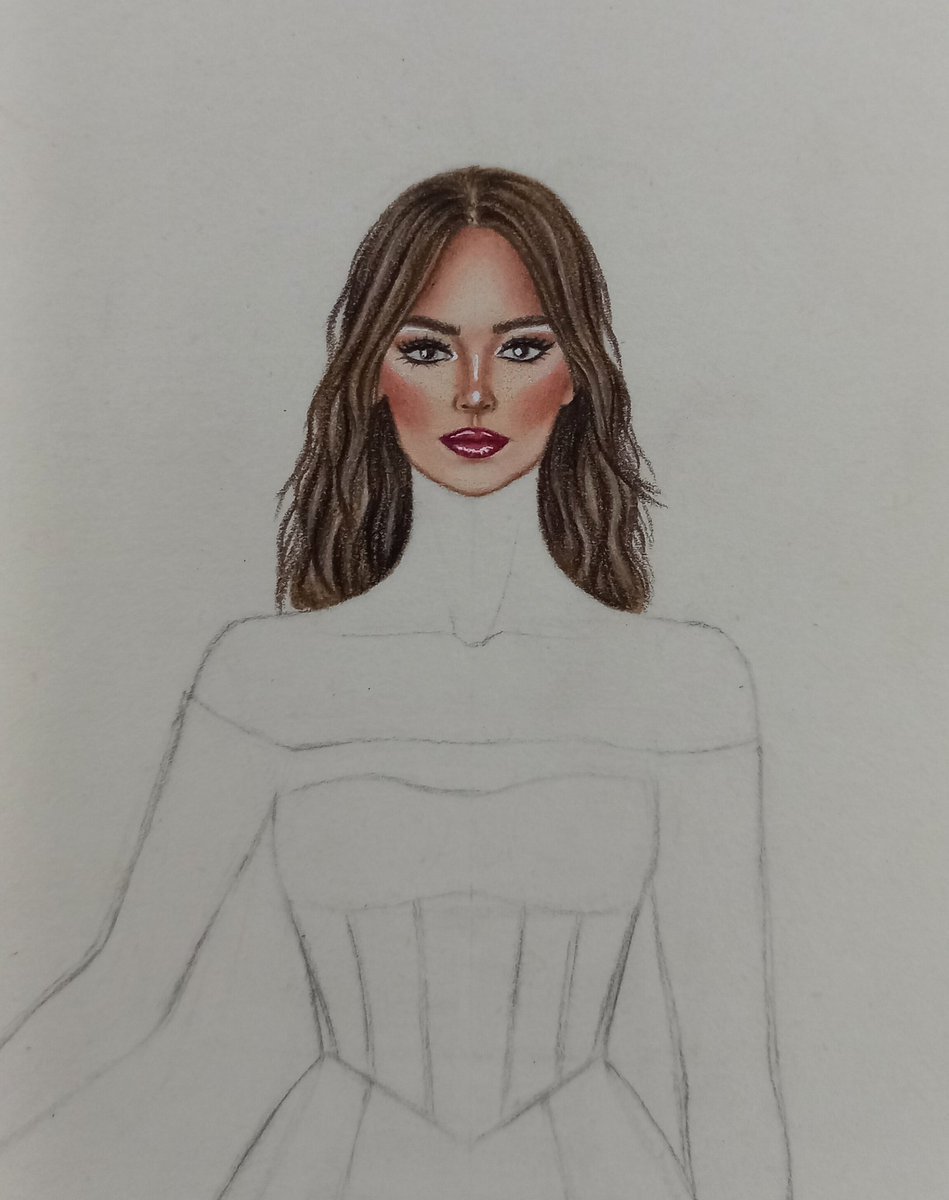 این خانومیو توی دو روز نان استاپ کشیدم، خییییلی جزییات داشت. ولی خب 
She's lovely 🤭