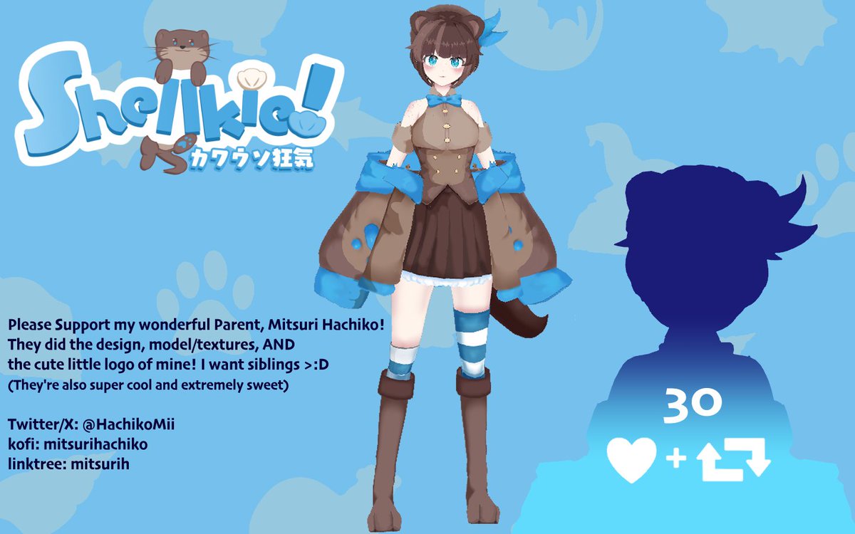 hehe yay! now i get to show you what i look like!!! I'm so excited to meet you all! <3

Please help me finish the rest!! 

#ModelReveal #Vtuber #ENVtuber