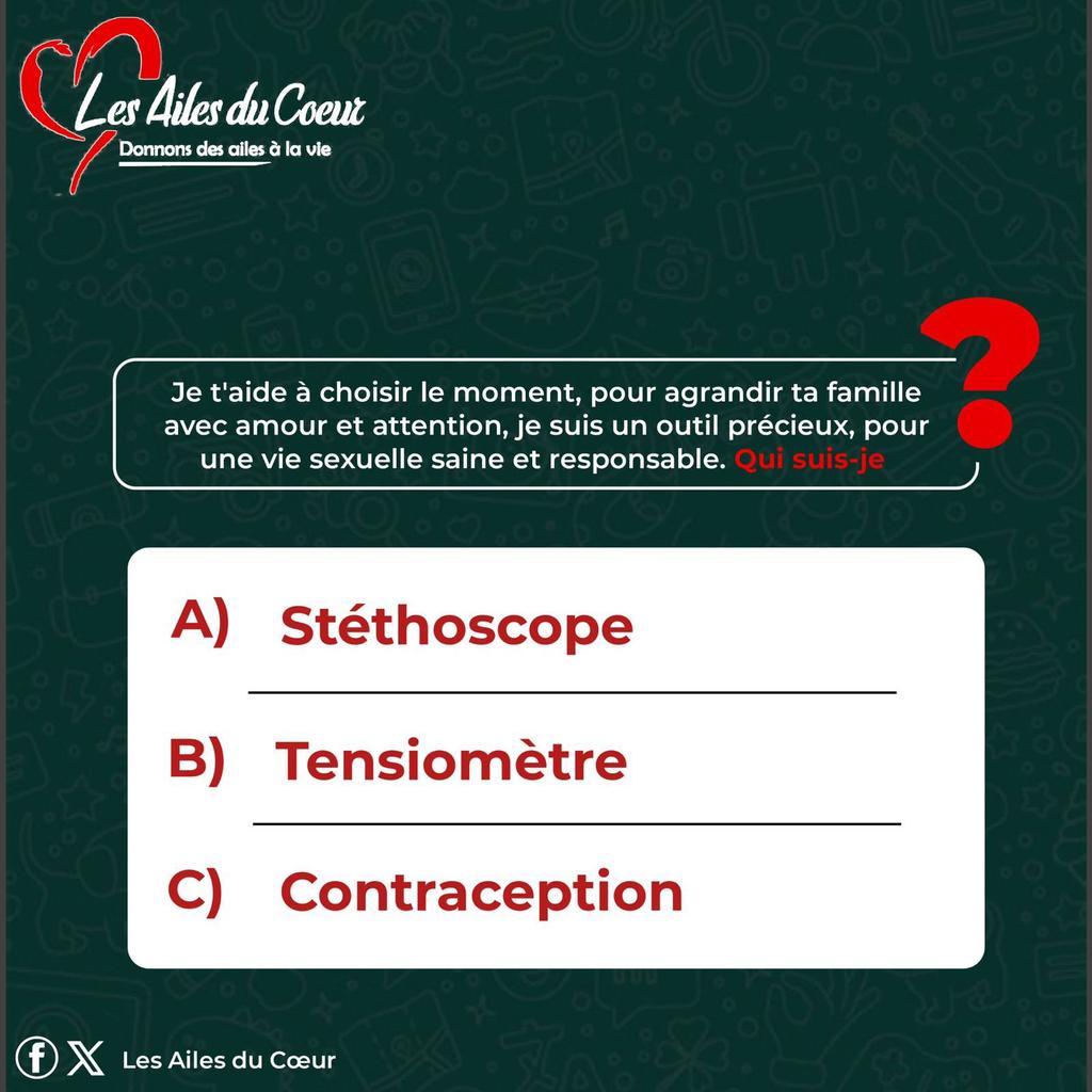 Qui suis-je ❓⁉️😋 
La réponse en commentaires ⬇️ 

Journée mondiale de la contraception 🙌🏿
#LesAdc_sk #LesAdc_Actions025