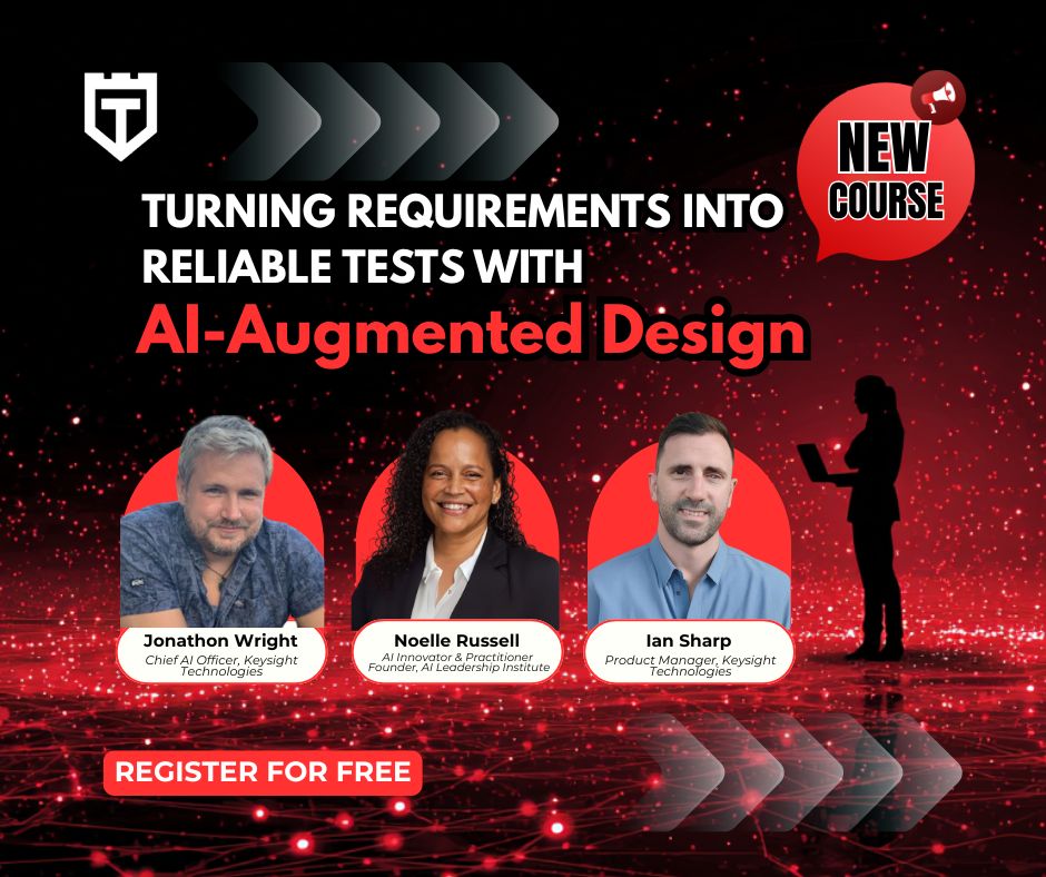 Unclear requirements slow testing, create rework &amp; leave teams guessing. 😖 Our free course shows how to turn chaos into clarity with lessons on responsible #AI, business-aligned reqs + automated test design. 👉courses.testguild.com/training/ai-au…  <a href="/NoelleRussell_/">Noelle 🤟🏽 Latina in AI 🇵🇷</a> <a href="/Jonathon_Wright/">Jonathon Wright</a> @keysight