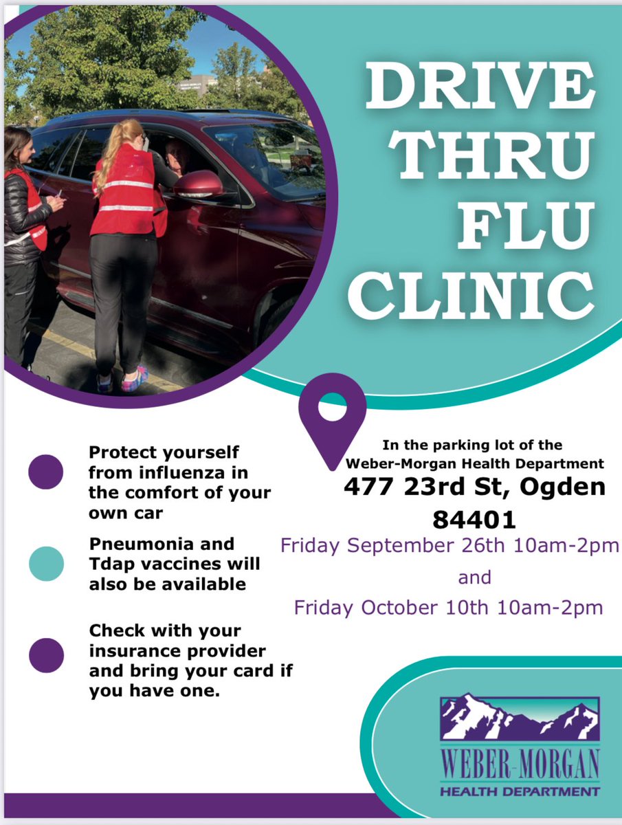 Still following us on X? We’re having a drive-thru flu clinic today (9/26/2025) from 10 am to 2 pm. Fast, convenient, no appointment. Bring your insurance card!