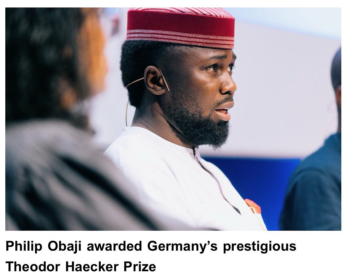 The German city of Esslingen has decided to award me the Theodor Haecker Prize for “extraordinary courage &amp; journalistic integrity” including work that “exposed the influence &amp; impact of the Russian mercenary group Wagner and its brutal actions.” Big honor
esslingen.de/philip-obaji