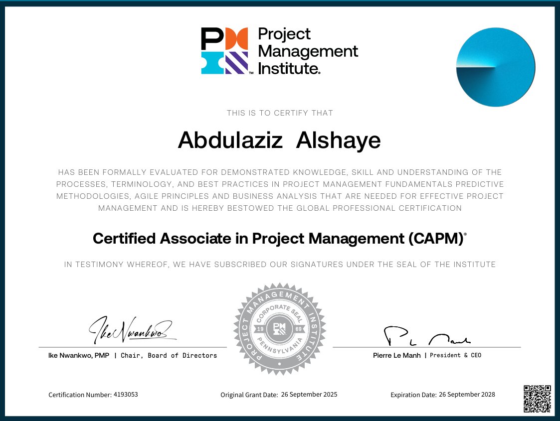 الحمد لله #CAPM