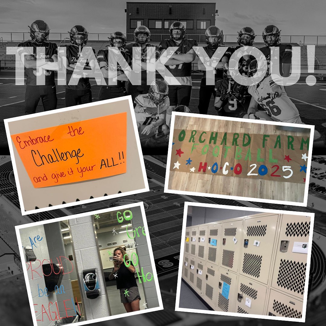 A huge thank you to all the amazing families and community members who have made our homecoming extra special this year! The decorations, notes, and support are what truly make this a memorable week. We appreciate you! 🦅🏈