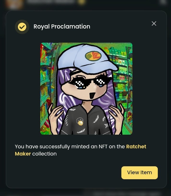 <a href="/RatchetMaker/">Ratchet Maker</a> <a href="/KingdomlyApp/">Kingdomly 🏰</a> @sophon Minted this, not rare but yeah 
Glad I did