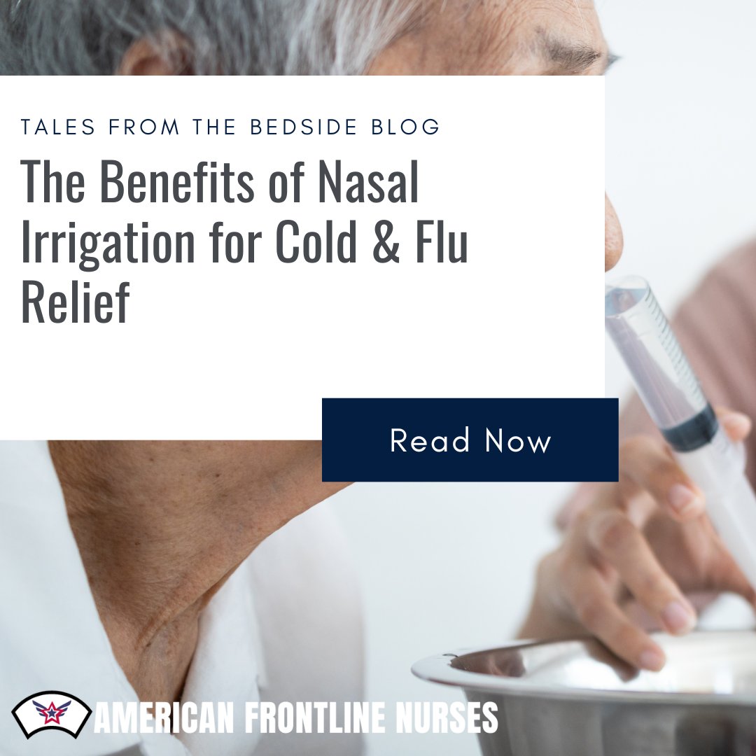 Cold &amp; flu congestion got you down? 🤧💧 Nasal irrigation is a natural, safe way to flush out mucus, ease sinus pressure &amp; support recovery. 🌬️ Learn more: americanfrontlinenurses.org/blog
#ColdAndFluSeason #SinusRelief