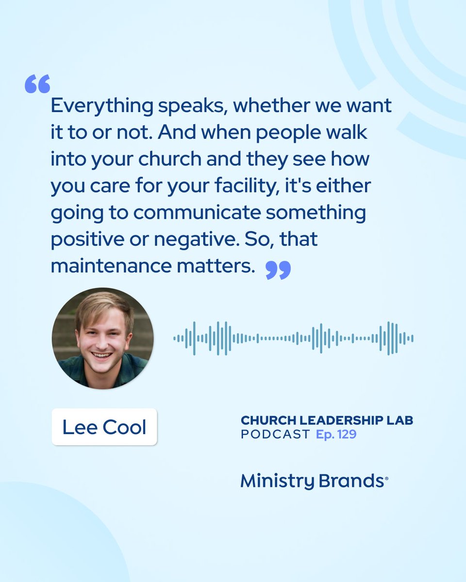 On Episode 129 of the Church Leadership Lab Podcast, we sit down with Lee Cool, church facility and operations expert from eSPACE. We explore how effective stewardship of church facilities can support and advance your ministry’s mission.

Listen here 👉 bit.ly/46w1lWz