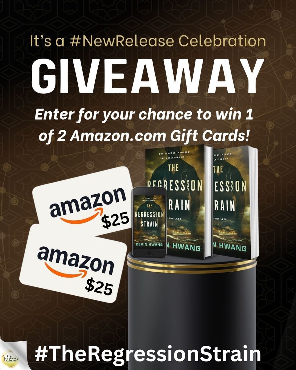 kristinethall's tweet image. FINAL DAYS 2 #win $25AMZ bucks + #excerpt &amp;amp; #HallWaysBlog #bookreview of THE REGRESSION STRAIN by #TexasAuthor @KevinHwangMD
w/@partnersincr1me
kristinehallways.blogspot.com/2025/09/the-re…
#medicalthriller #psychologicalsuspense #debutfiction #mustread
