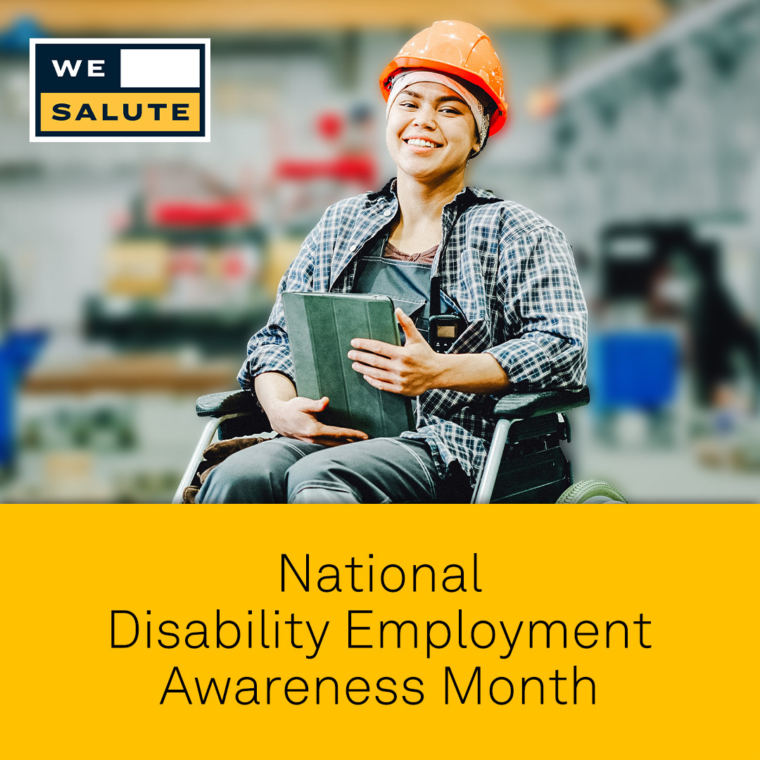 For National Disability Employment Awareness Month, let's recognize veterans with disabilities. Their unique skills, resilience, and leadership—honed through service—make our workplaces stronger, more diverse, and more inclusive.

#VeteransWithDisabilities #DiversityAndInclusion