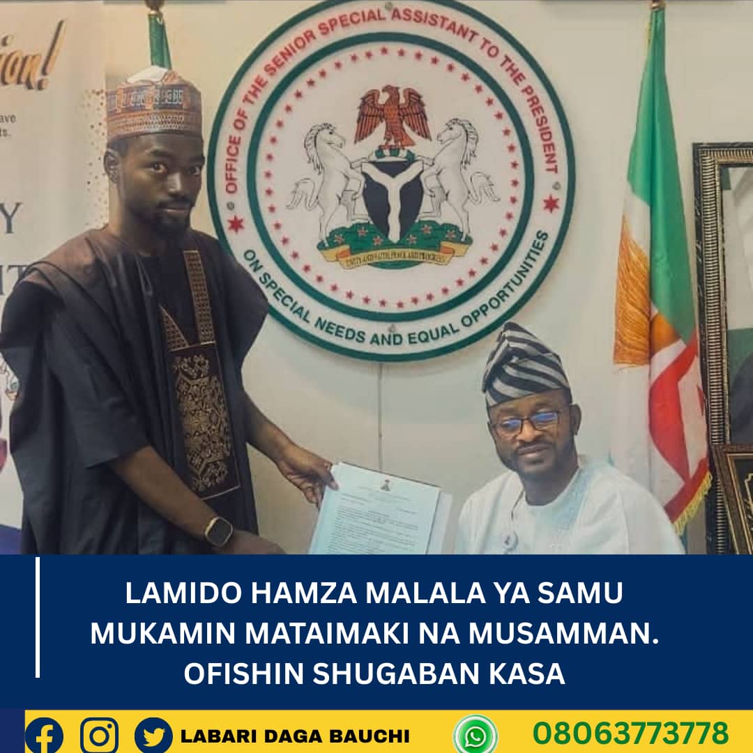 GAMJI_ONL_RPRTS's tweet image. YANZU-YANZU: An Nada Comr. Lamido Hamza Malala Amatsayin S A (Technical Assistance Community Engagement) Office Of The SSA to President on Special Needs and Equal Opportunities #adamawa #gombe #bauchi