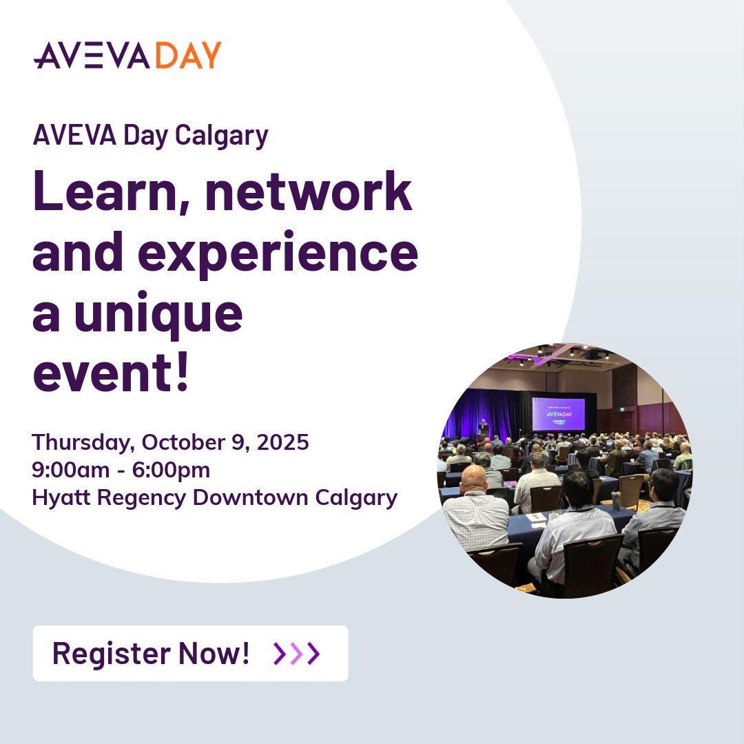 GeorgeKaroor's tweet image. Registration is now open for #AVEVADayCalgary! 
Join me on October 9 at the Hyatt Regency Calgary for a can’t-miss, one-day event focused on the future of industrial intelligence.

Register now for this #CalgaryEvent here at: 
okt.to/n67to9