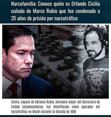 Marco Rubio su "Pasado Narco"

Antecedentes clave del caso
Miami en los 80:

Durante la década de 1980, Miami fue epicentro del tráfico de cocaína desde Colombia y Cuba, conocido como la era de los "Cocaine Cowboys". Bandas cubanas y colombianas controlaban rutas clave, y la DEA