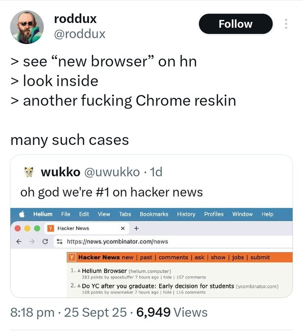 ForrestPKnight's tweet image. > see "new programming language"
> look inside
> another freaking C reskin
many such cases