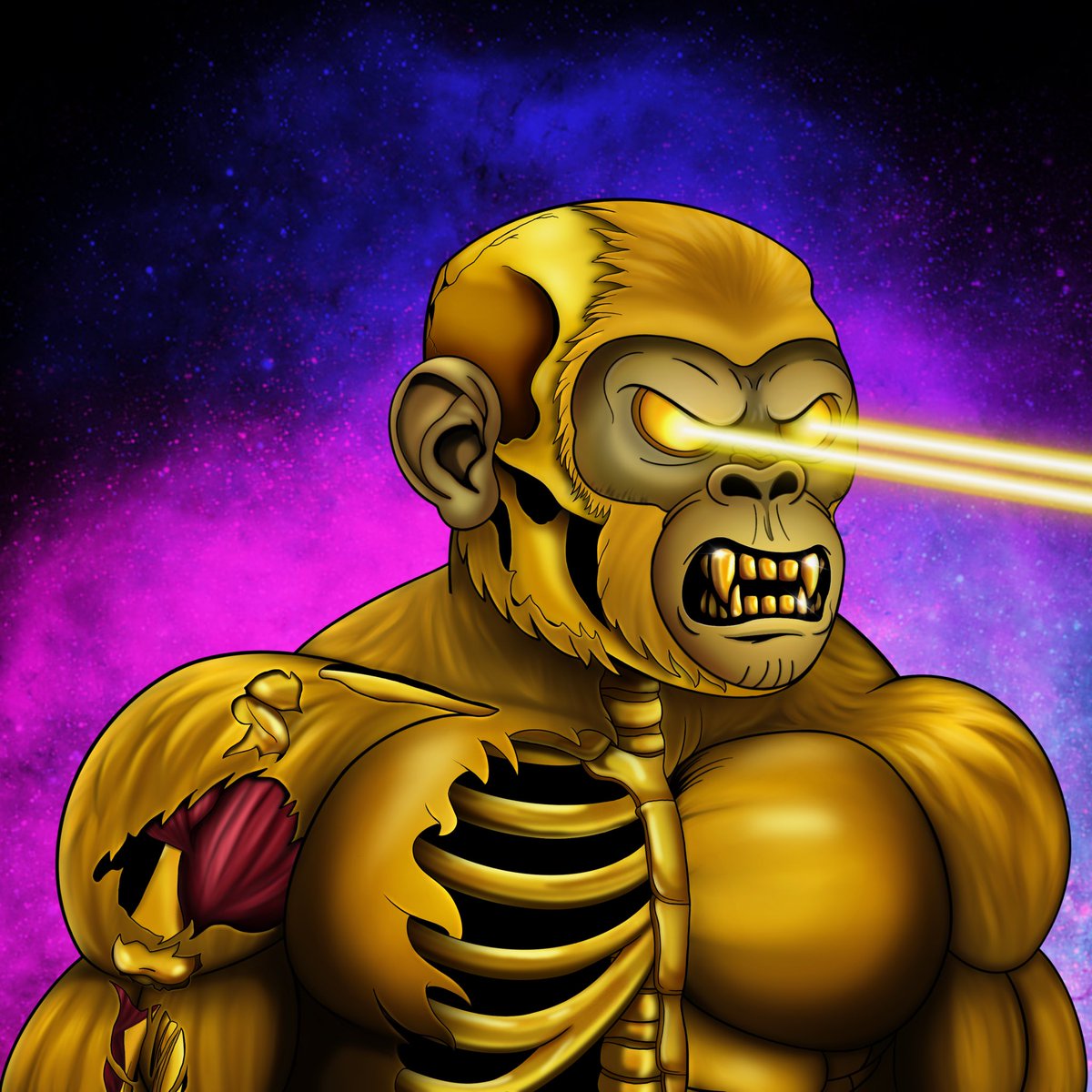 ☄️ Lunar Apes 

✅ KONG TRIBE
✅ Skelly Gold 
✅ GRAIL 

☄️ This is also available in the current “BAGBUILDERS” scratcher batch! This will be the last one of one LP lunar ape before MINT! 
🔗 lunardollz.com/tickets