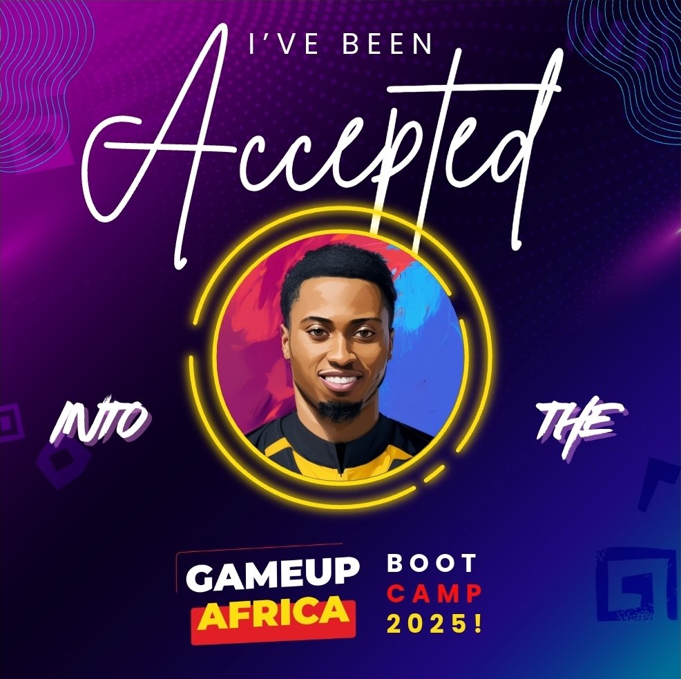 I’m leveling up! 

I’m excited to join the 2025 GameUp Africa Bootcamp to learn how to make games with Godot. Let's do this!
@gameupafrica #GameUpAfrica2025