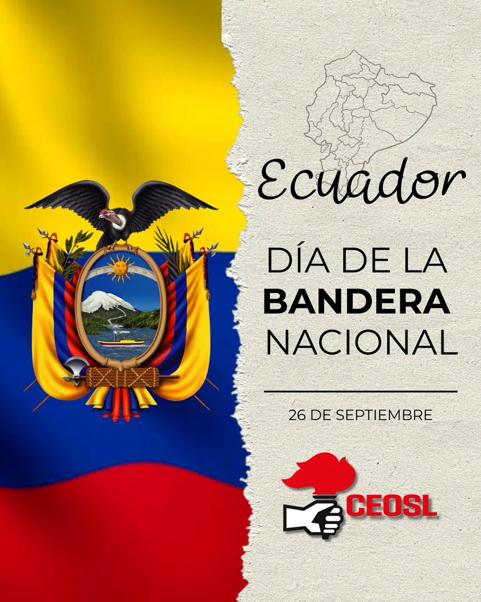🇪🇨Nuestra bandera no solo simboliza la independencia conquistada hace siglos, sino también las batallas cotidianas por una vida con justicia y derechos.

Porque defender la patria es sobre todo defender el trabajo digno, educación y salud pública gratuita y de calidad,
y es