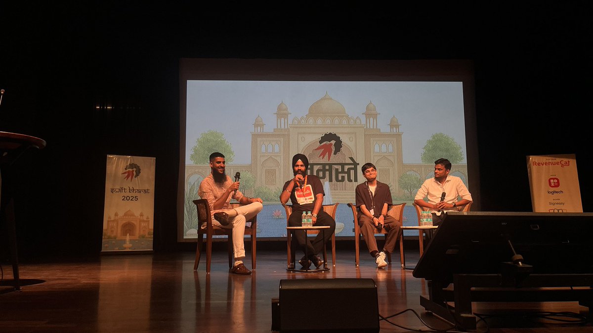 What an amazing Day-1 <a href="/swiftbharat/">Swift Bharat</a> 
Got so much inspiration &amp; learnings from the coolest iOS folks from around the world!