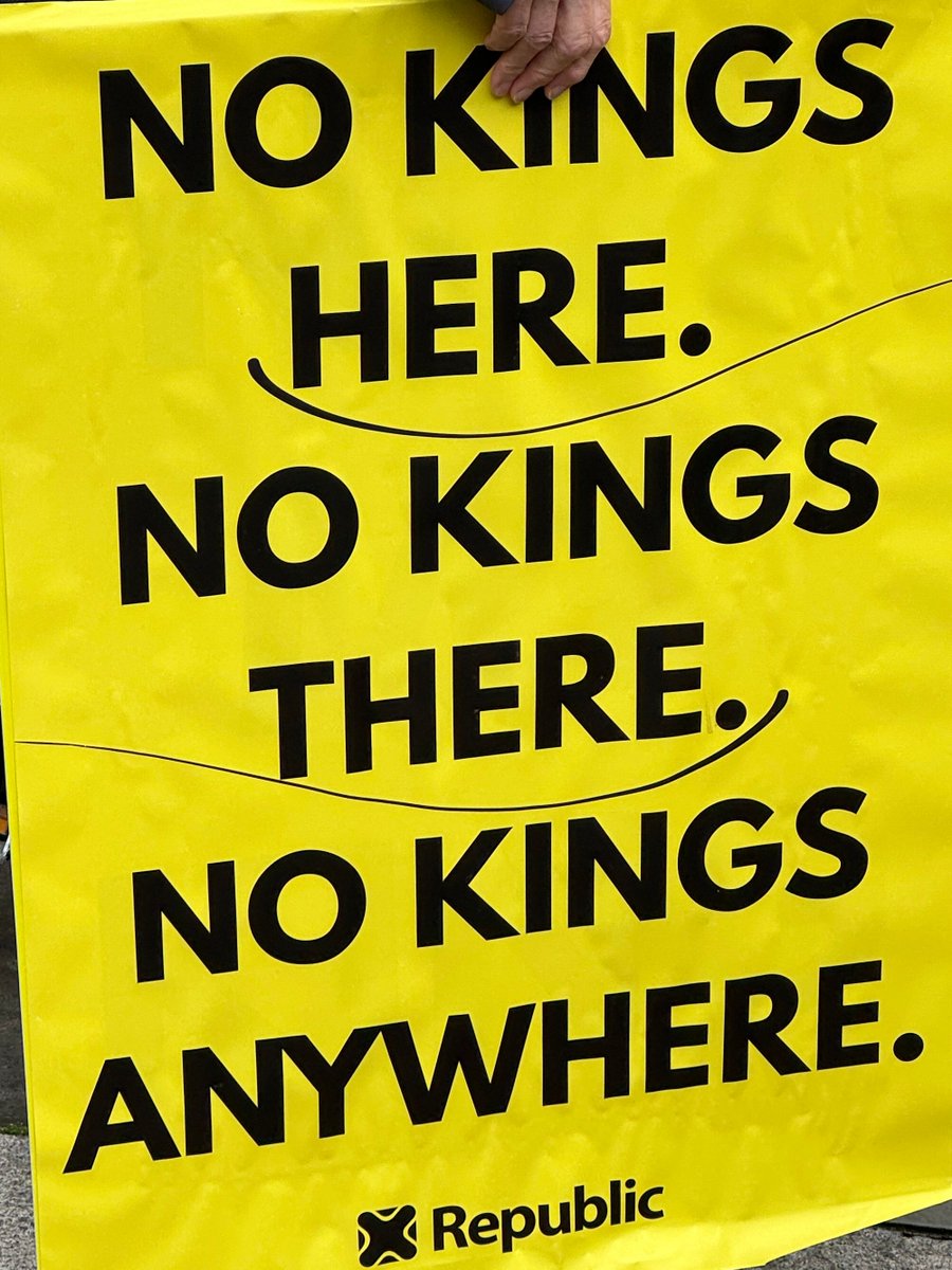 It's time to defend democracy. There should be no kings anywhere. #NotMyKing #AbolishTheMonarchy #NoKings