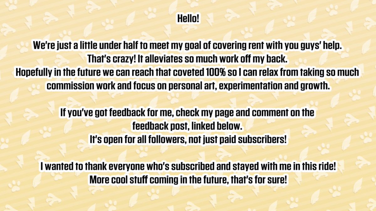 📊Progress report for the P-Site! Got any comments or suggestions? Comment here, or check the post on my page below. It's open for everyone!
Also, consider joining so we can meet my rent goal in the future!
Thanks!