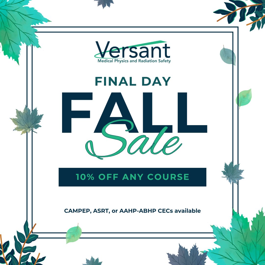 VersantPhysics's tweet image. Square away those required #radsafety #CECs:

👉 Medical #RSO and Medical #XRay: versantphysics.com/online-mrso-co…

👉 #Fluoroscopy: versantphysics.com/online-fluoros…

👉 #DOT Training: versantphysics.com/dottraining/?m…