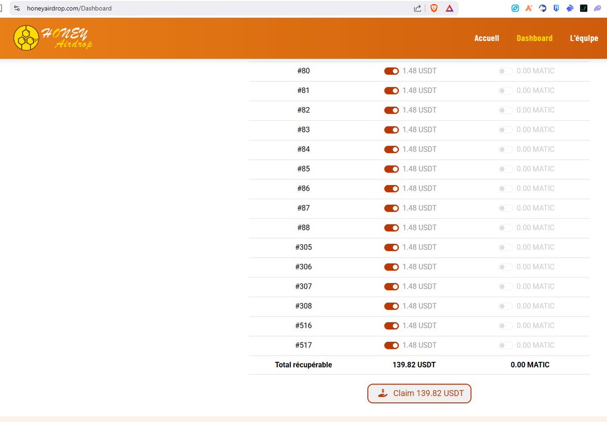 Coucou les abeilles 🐝🐝🐝

Certaines abeilles mangent bien grâce au dernier #Airdrops

Pour nous rejoindre :
➡️marketplace.honeyairdrop.com

Bientôt sûrement de bonnes news exclusives pour les holders...

🐝🐝🐝 Bzzzzz 🐝🐝🐝