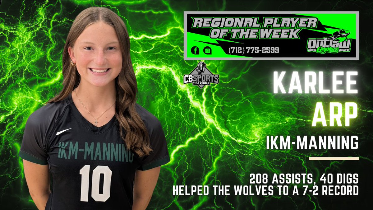 huskerblankman's tweet photo. Congratulations to Karlee Arp on being named the Outlaw Graphics Athlete of the Week. Arp had 208 assists and 40 digs to help the Wolves to a 7-2 record over the last week
@IKMMHS @BentonBbenton @BlankmanIsaac1 @mason_nieland https://t.co/5be6CXwRlN