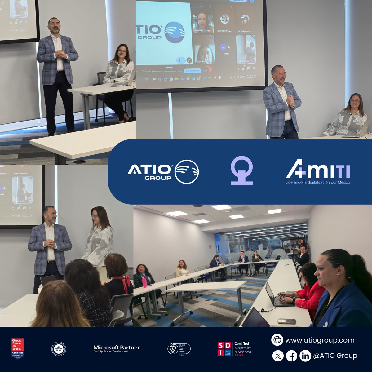 🎤 Nuestro CEO, #PabloGualdi, dio la bienvenida al <a href="/AMITI_Mex/">AMITI</a> , destacando la relevancia de la #tecnología en el #sectorfemenino. ✨

#ATIOGroup #InnovaciónConSentido #LeyOlimpia #AMITIWIT #ForoNacionalParaLaSororidad