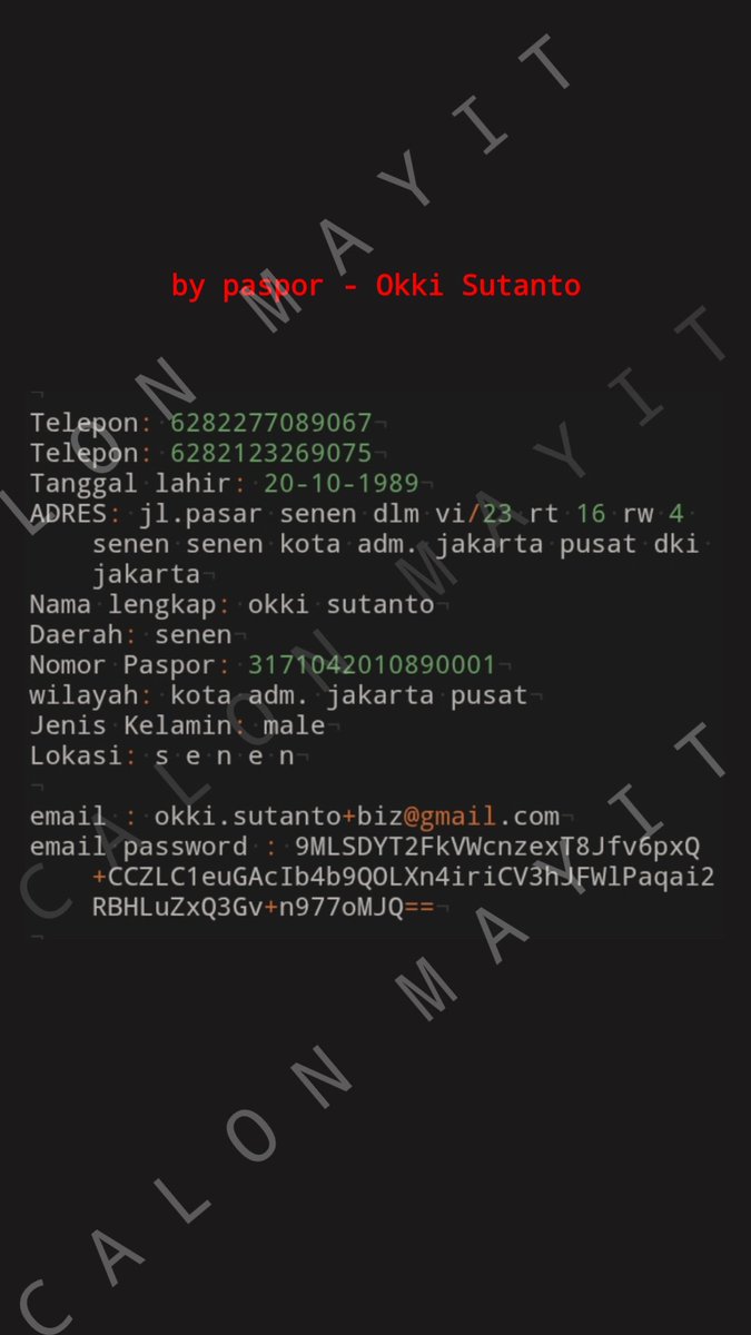 Calon Mayit tweet media