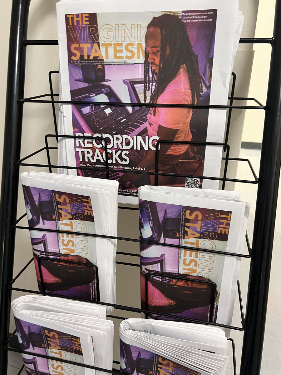 TheVAStatesman's tweet image. It's the first #paperday of the semester! Find copies all over campus at Foster, the MPC, Gateway, Johnston Memorial Library, the bookstore, and all of the usual spots. Don't forget you can also check out the stories at thevirginiastatesman.com