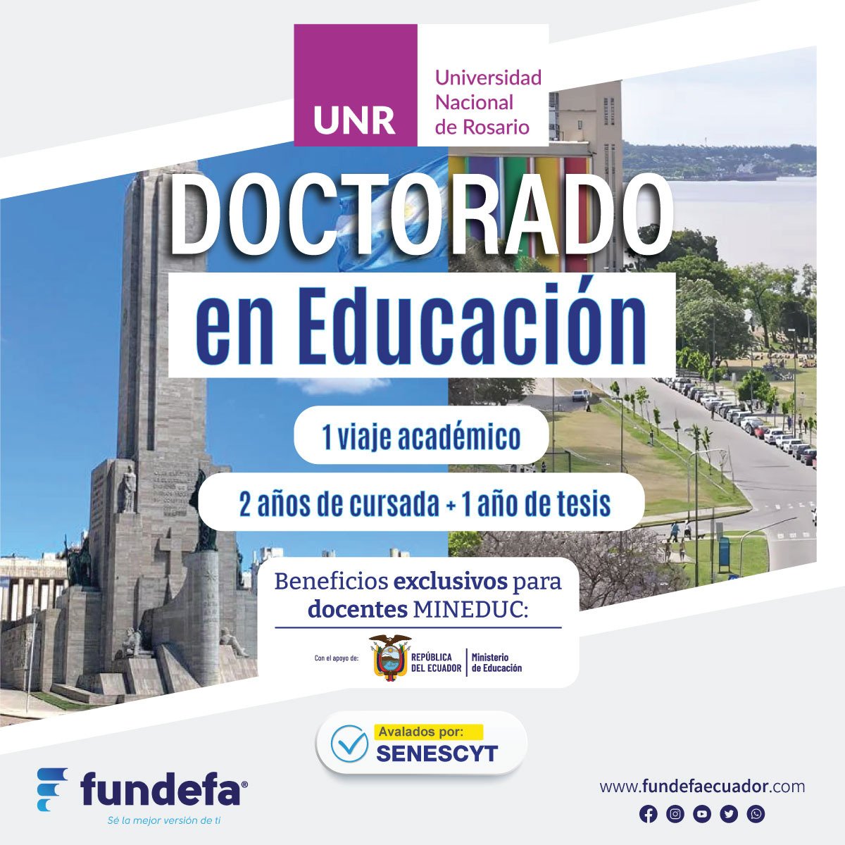 fundefa's tweet image. 𝐍𝐮𝐞𝐯𝐚 𝐂𝐨𝐡𝐨𝐫𝐭𝐞 𝟐𝟎𝟐𝟔

 ¡Asciende en el escalafón docente obteniendo tu Doctorado en Educación de la 𝐔𝐧𝐢𝐯𝐞𝐫𝐬𝐢𝐝𝐚𝐝 𝐍𝐚𝐜𝐢𝐨𝐧𝐚𝐥 𝐝𝐞 𝐑𝐨𝐬𝐚𝐫𝐢𝐨!

 💸Inscríbete hoy y descarga toda la información del programa en:
fundefaecuador.com/doctorado-en-e…